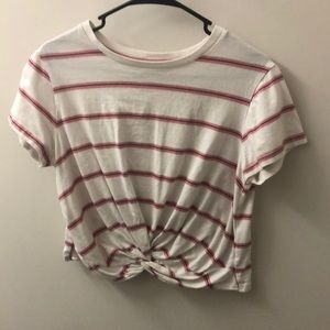 AllSaints Striped Shirt, Cropped